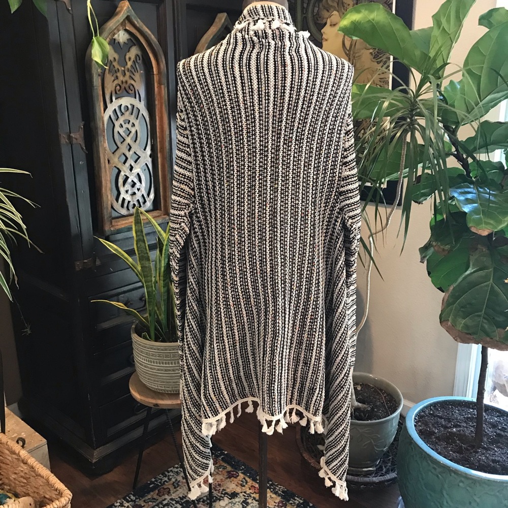 In the beginning waterfall tassel texture cardigan - Picture 7 of 8